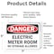 Signmission Electric Meter Room No Danger Sign, Vinyl Decal, 7in W x 5in L, 2PK OS-2PACK-DS-D-57-L-19336 - alternate 3